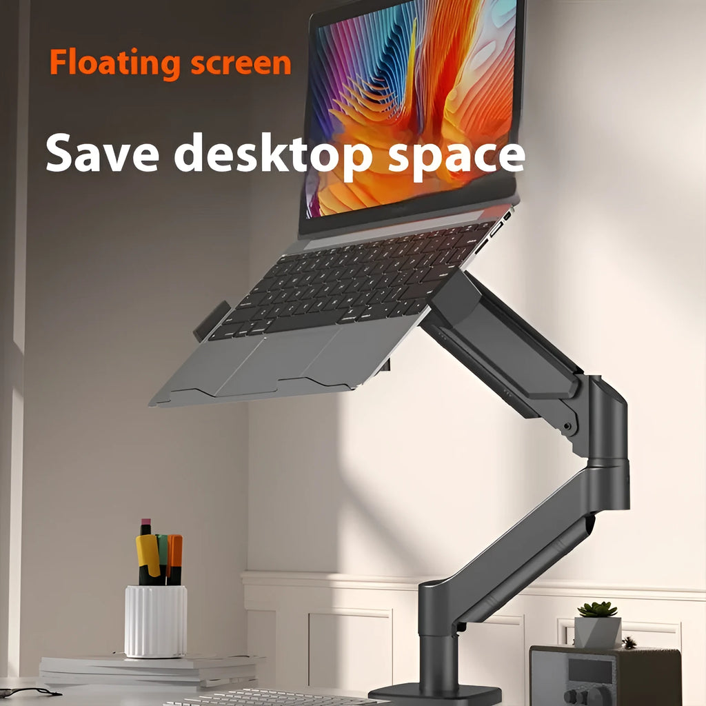 Aluminium alloy laptop cooling bracket with height adjustable arm, 440x330mm