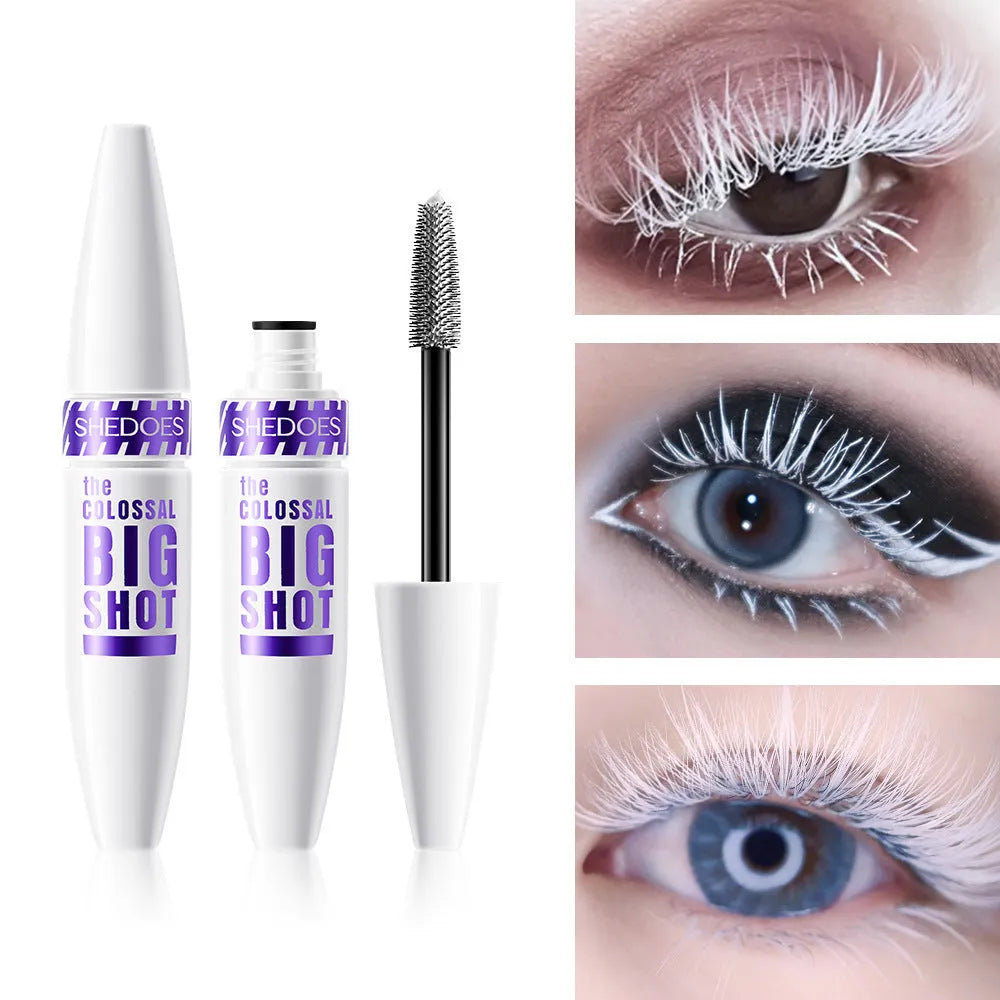 10ml white waterproof mascara tube with applicator for eyelash curling and shaping