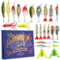 Fishing bait blind box set Christmas countdown calendar with PVC collectible pieces for elderly anglers