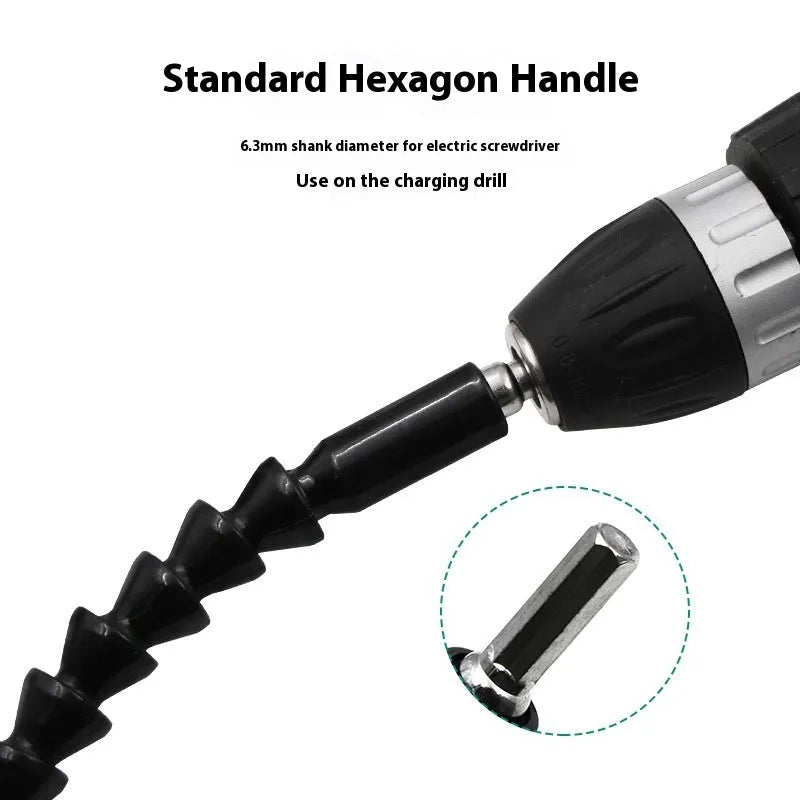 Electric screwdriver extension stick high speed steel 195mm 250mm 295mm black