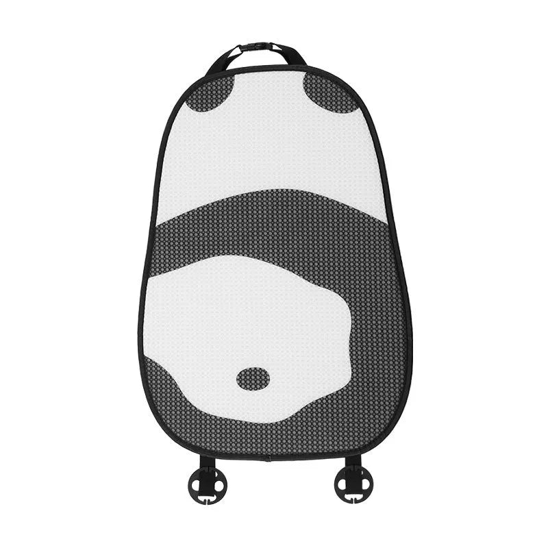 Cartoon panda automotive cushion with plush cover and pp cotton filler for car seating comfort