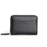 First layer cowhide genuine leather coin purse with multiple compartments and sewing line detailing