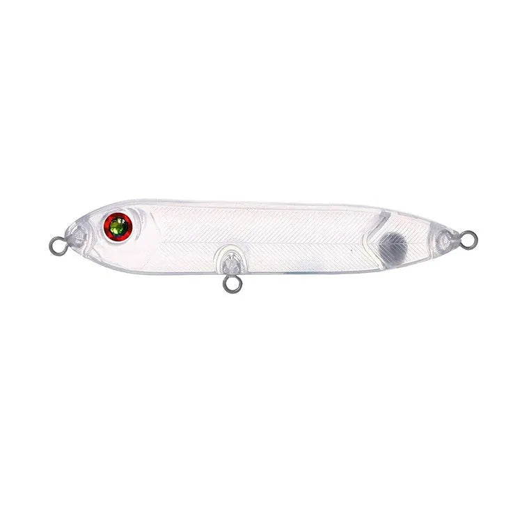 Transparent 9.5cm blank fishing bait body with 7mm eye socket for DIY lure building