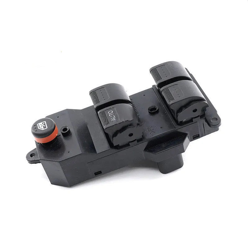 Black ABS plastic window lift switch for 2002-2006 Honda CRV measuring 18x7x6cm