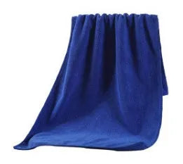 Blue thickened microfibre car cleaning towel weft knitted non-shedding for washing waxing polishing 30x60cm