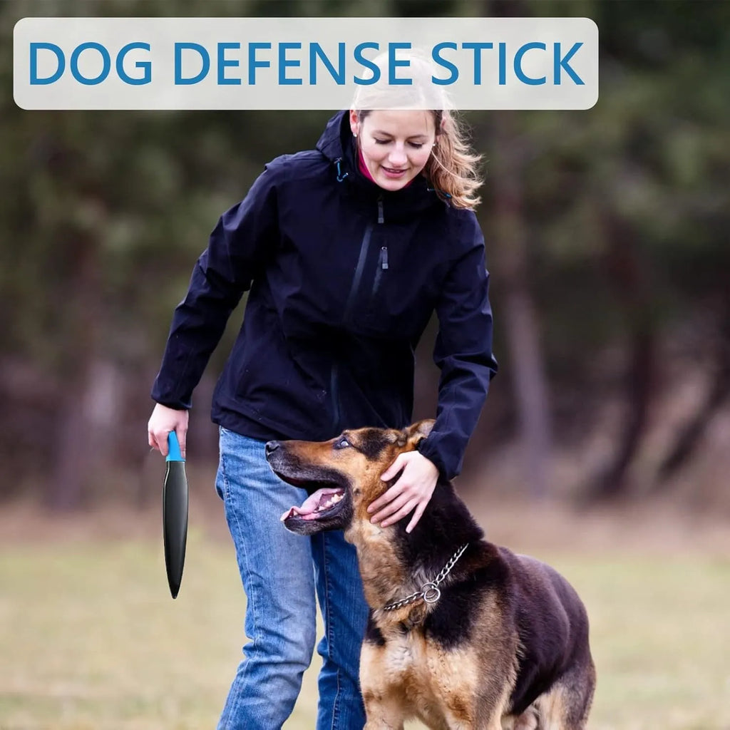 Blue-handled nylon dog bite training stick measuring 35cm in length for small and medium breeds.