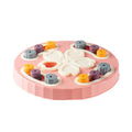 Interactive dog slow feeder bowl with removable centrepiece in blue, green, or pink