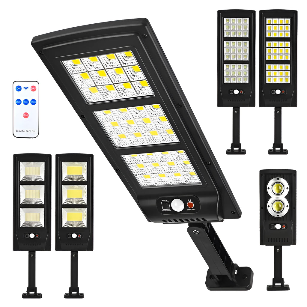 Plastic solar street light with remote control for home wall lighting in multiple LED styles