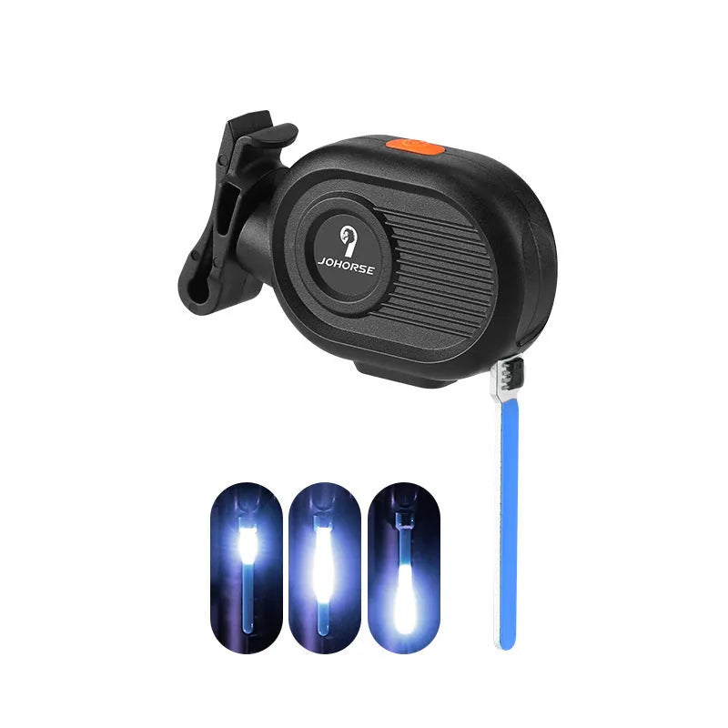 Bicycle running water taillight showing waterfall light effect with USB Type-C charging port