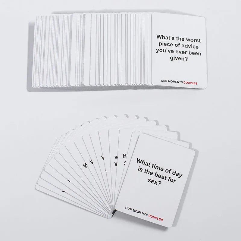 Our Time Lovers Edition black communication cards for couples emotional exchange