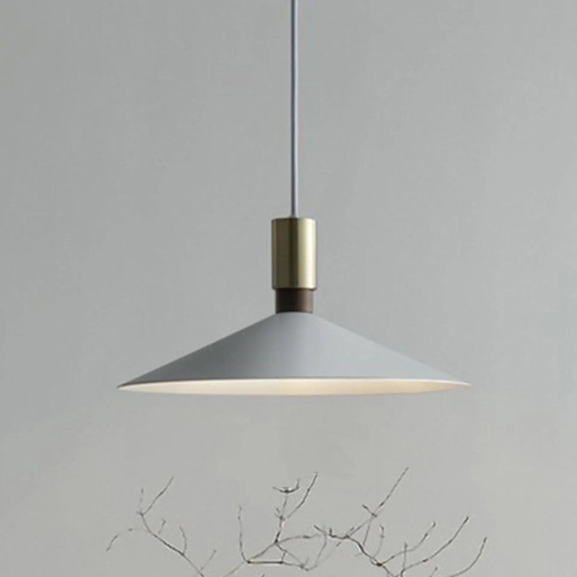 Minimalist round single-headed iron pendant lamp in black, shown in a dining setting.