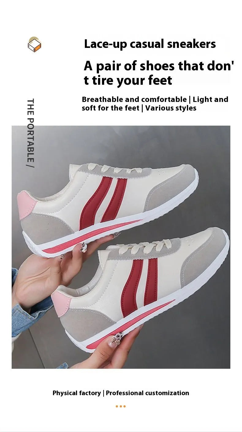 Red and blue low top lace-up leisure sneaker with PU mesh upper and rubber sole.
