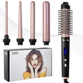 Automatic large wave hair curler with three headbands in rose gold or black colour options