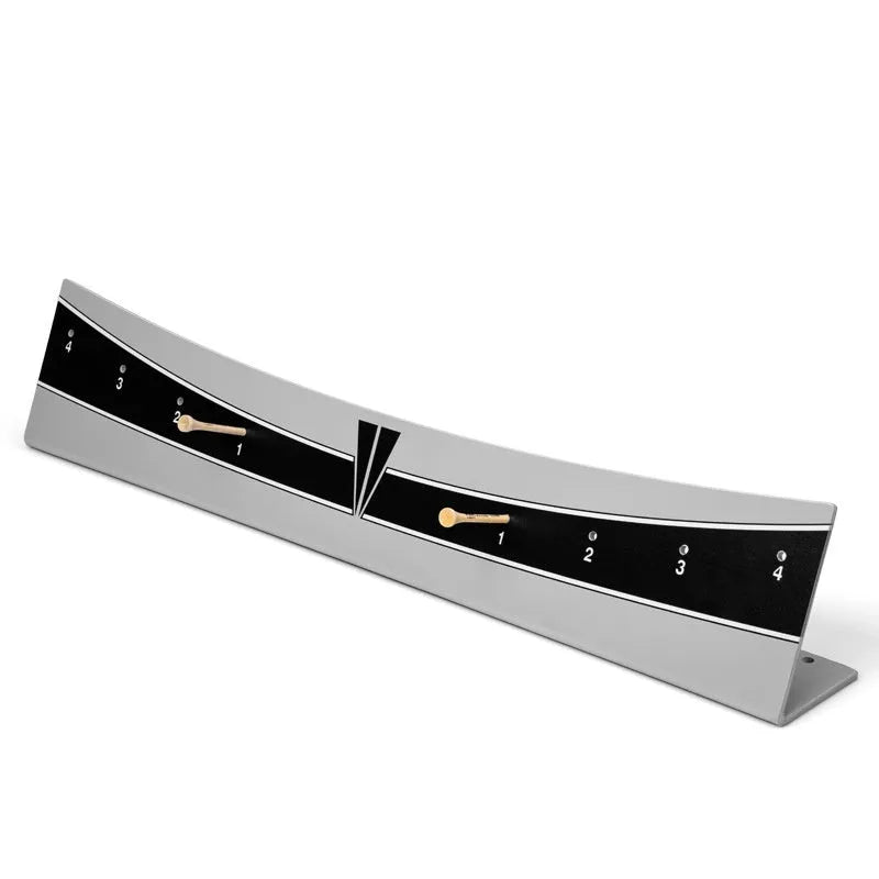Golf putter trajectory balance simulator with adjustable PVC push rod on a flat surface