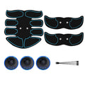 K81 digital abdominal muscle stimulator patch with LED display and electrode set in red blue or yellow