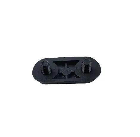 Black aluminium riser fixing latch for Ninebot ES series electric scooter, 46x20mm