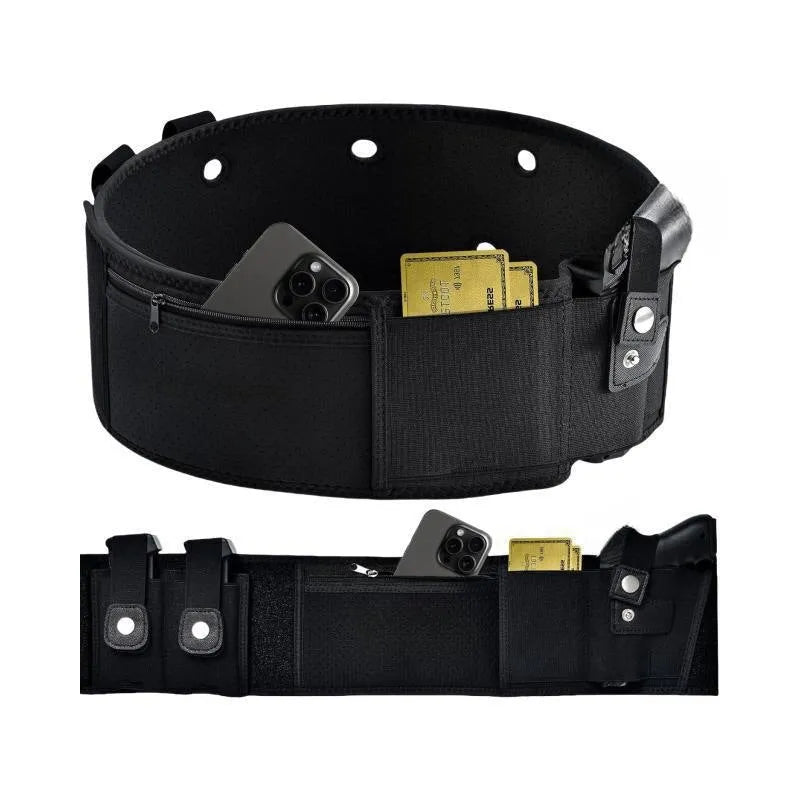 Adjustable hidden carrying holster belt in woven fabric, 115cm to 140cm, single-circle outdoor sports belt