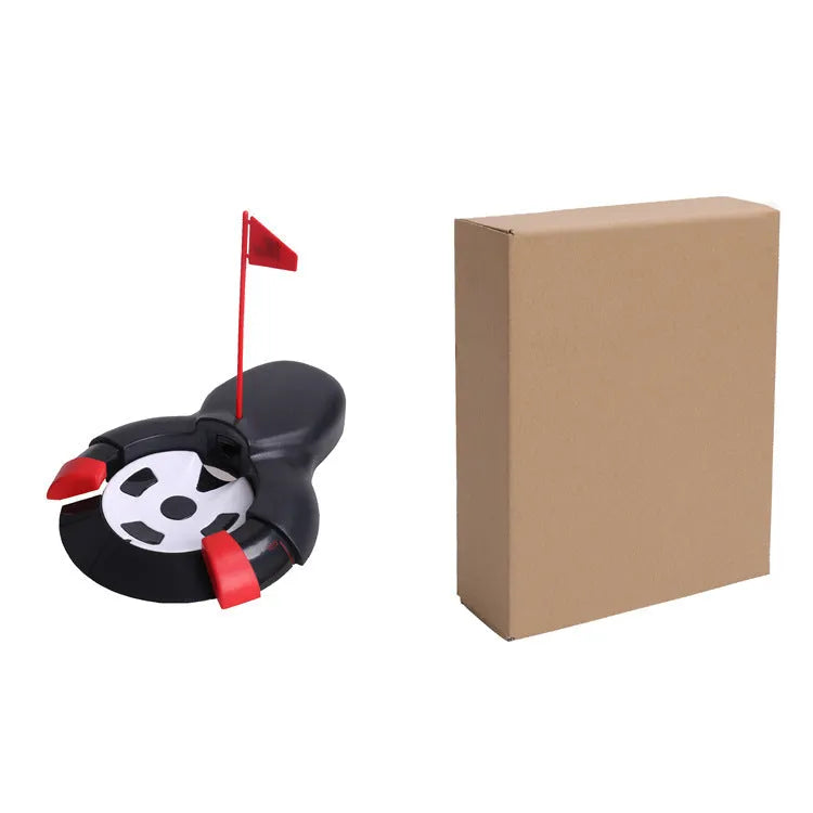 Golf electric automatic rebound rebounder in black with ABS construction for outdoor practice