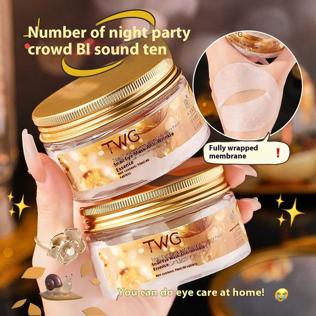 Snail eye mask anti-wrinkle essence paste in a jar with hydrating formula for dark circles and eye lines