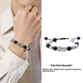 Sterling silver hand-woven bracelet with animal tassels and couple certificate in national fashion style