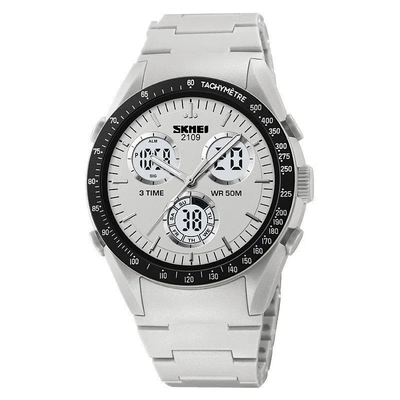 Casual electronic watch with a digital display on a TPU strap, shown in Army Green camouflage colour.