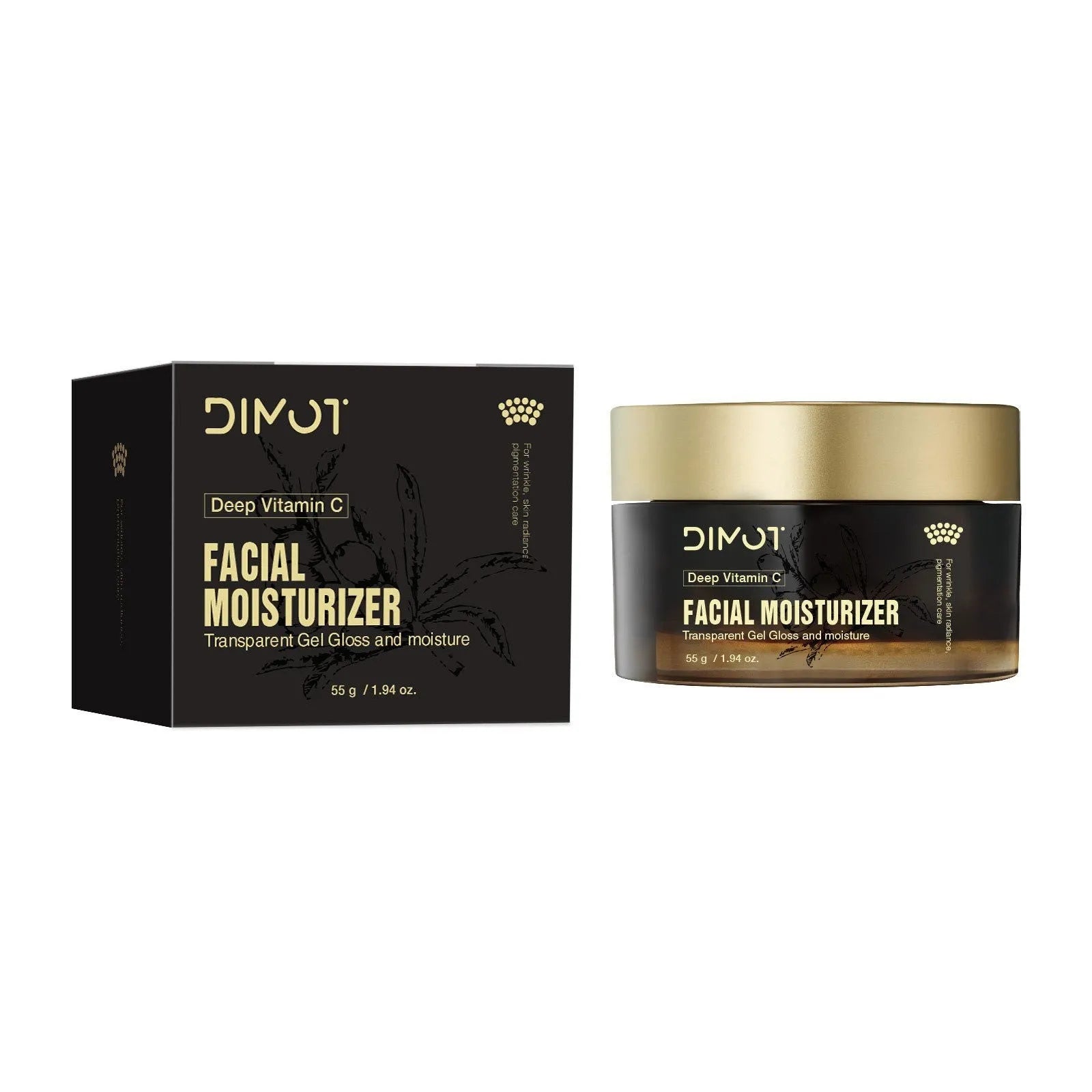 Deep Dimension C Moisturizing Facial Cream in a white jar with 50ml label, suitable for daily hydration