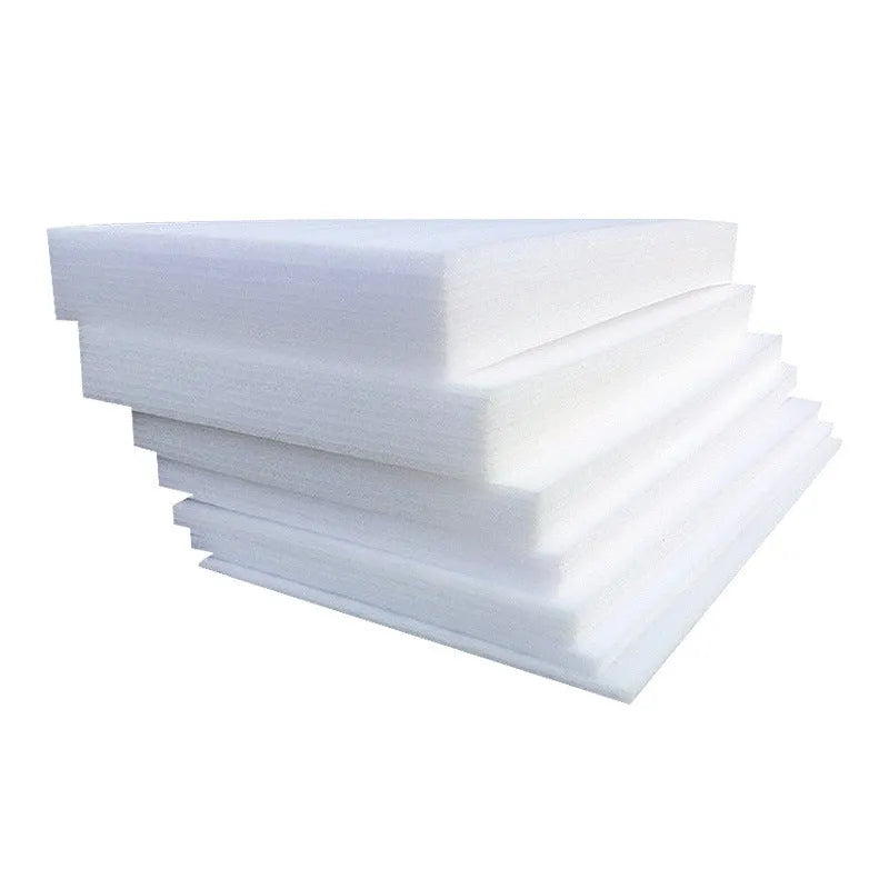 White high-density EPE pearl cotton foam board measuring 2 metres by 1 metre with 10mm thickness
