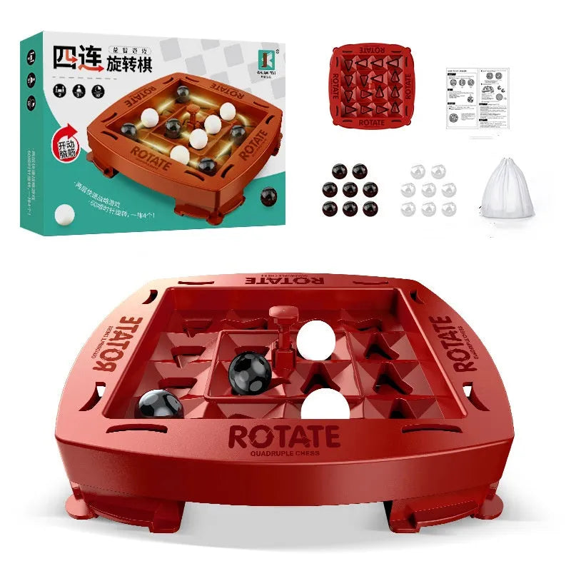 Track Logic Chess family parent-child battle chess educational toy with black and white beads in colour box package