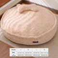 Small bite-resistant cloth dog kennel in a round nest milk tea colour.