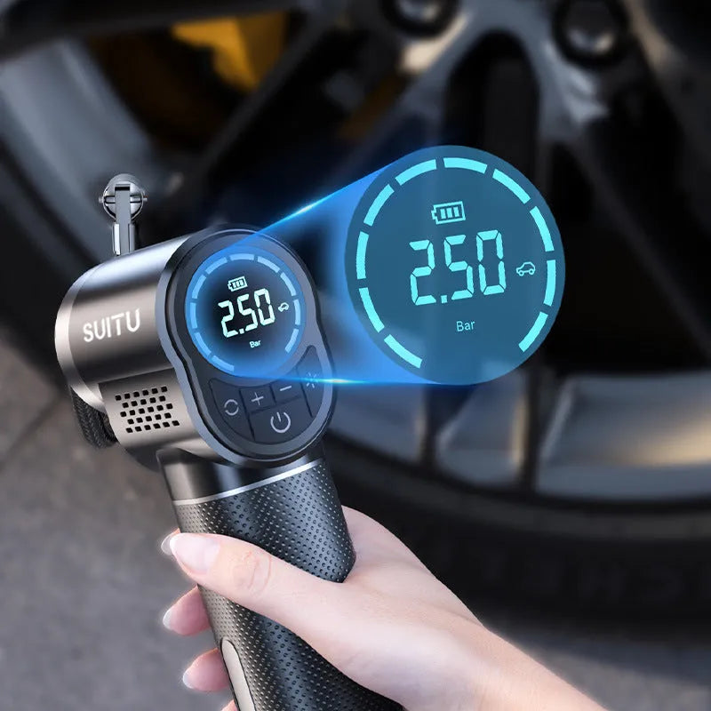 ST-5518 wireless portable air pump with automatic inflation for car tyres
