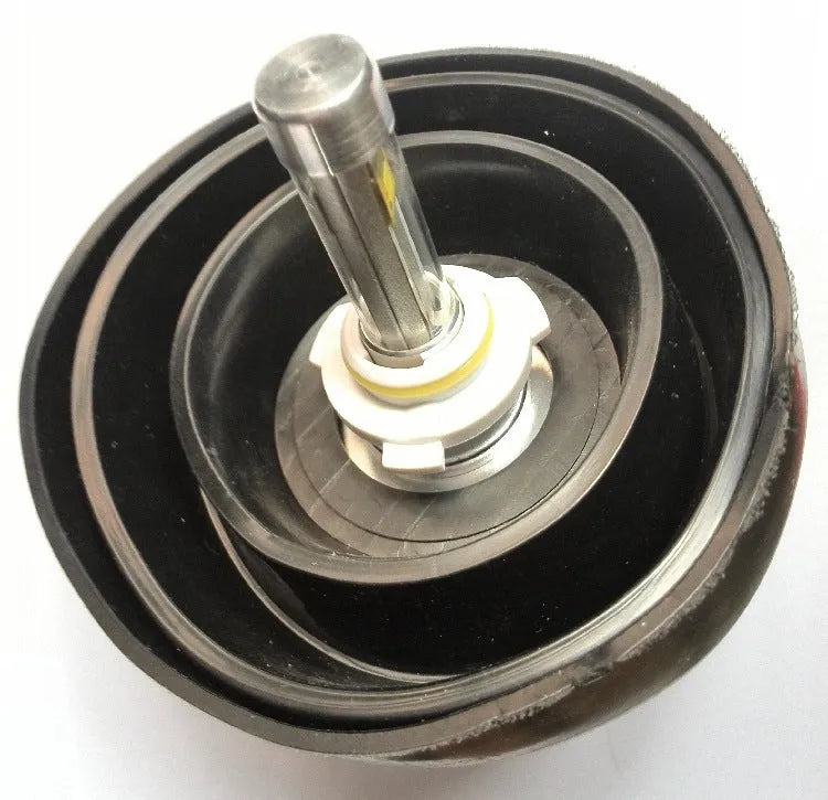 Silicone car headlight dust cover showing closed and open style options for universal vehicle fit.