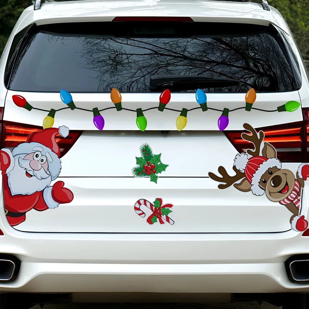 Christmas elk cartoon design magnetic sticker in medium size