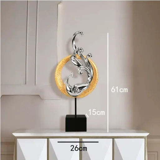 European style synthetic resin phoenix ornament craft in selected colour and size configuration