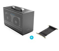 Three Hummingbird Portable mini-ITX desktop computer case in titanium grey and white finish options