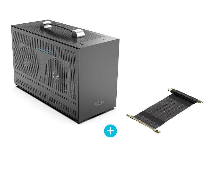 Three Hummingbird Portable mini-ITX desktop computer case in titanium grey and white finish options