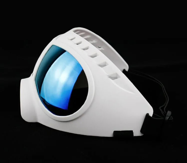 Dog goggles for medium and large dogs, size L, available in black or white, one pair pet headwear