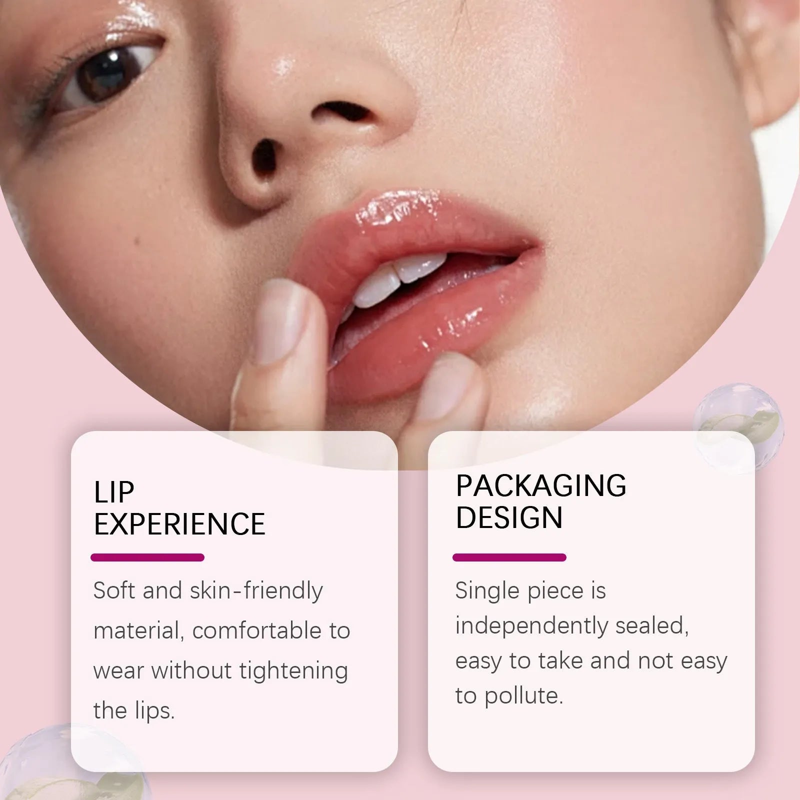 Silicone lip nursing adhesive bandage 8cm by 12cm for dry cracked lips care
