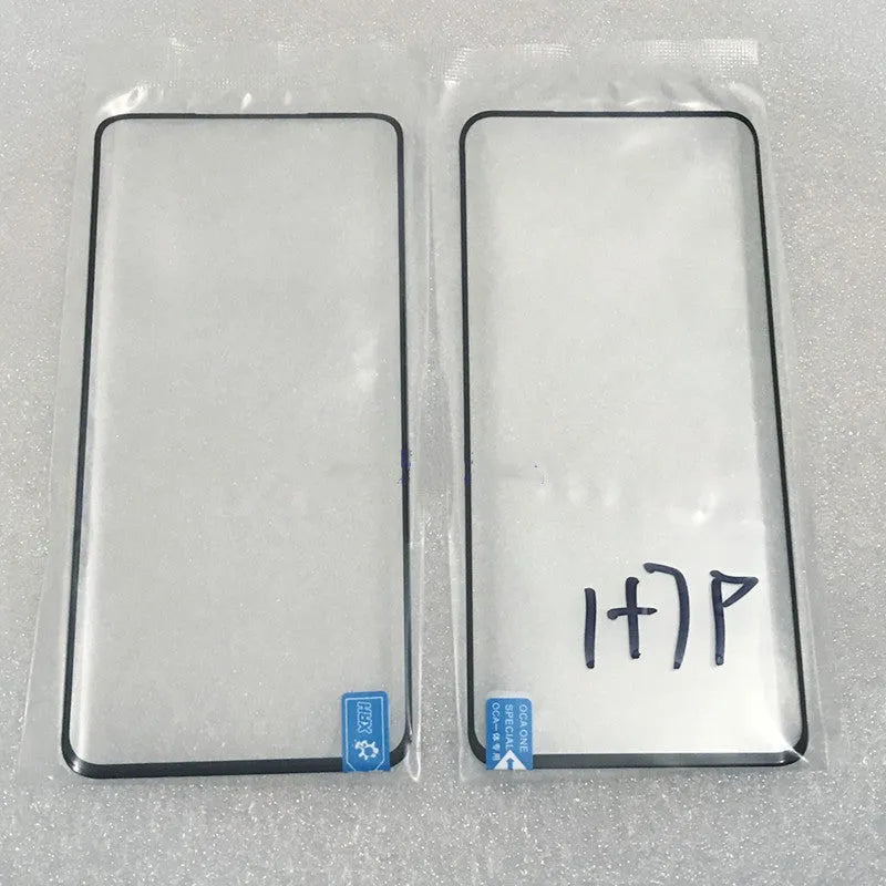 OnePlus 7 Pro touch screen replacement glass with pre-applied OCA adhesive for smartphone display repair