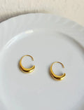 Gold and silver alloy earrings with snake design and electroplated finish