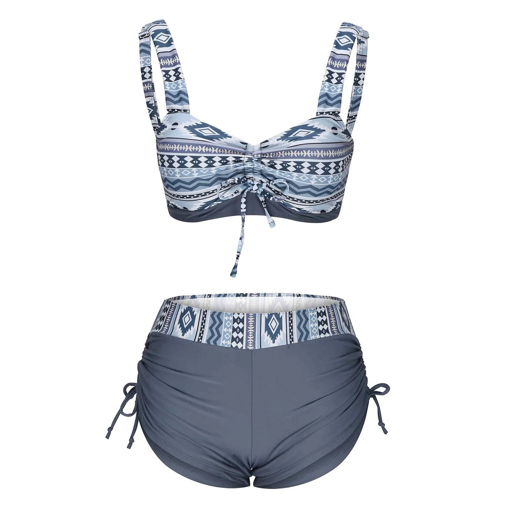 Women's bikini split swimsuit without steel belts or chest pads in picture colour
