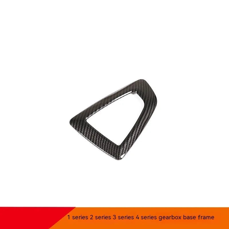 BMW carbon fibre pattern gear selector base frame with left-hand titanium finish
