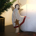 Hand-painted wooden door pendant with carved design in American country style