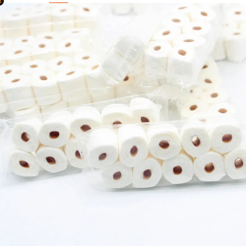 Miniature simulated toilet paper roll model for children's dollhouse play measuring 30mm by 15mm by 80mm