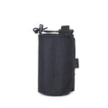 Adjustable outdoor thermal bottle cover in Oxford cloth, shown in black and khaki colours.