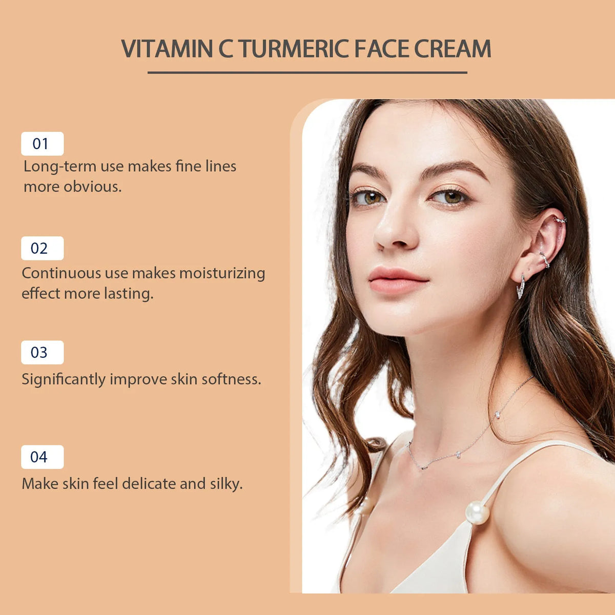 Firming and rejuvenation lifting neck cream 60g with vitamin C, retinol, nicotinamide and hyaluronic acid
