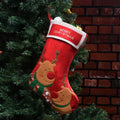 Christmas stocking pendant decoration in non-woven fabric with elk, old man, and snowman design options