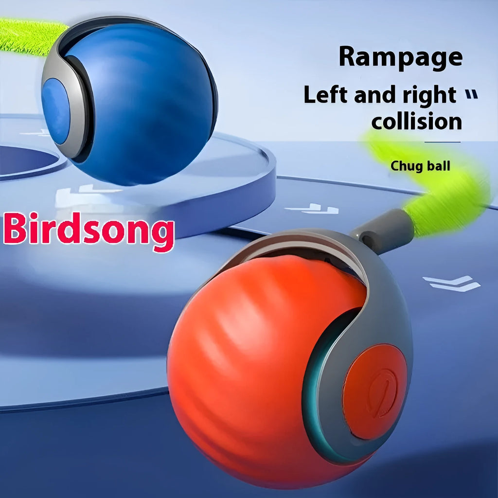 Pet toy ball made of ABS plastic in sky blue colour for cats and dogs interactive play
