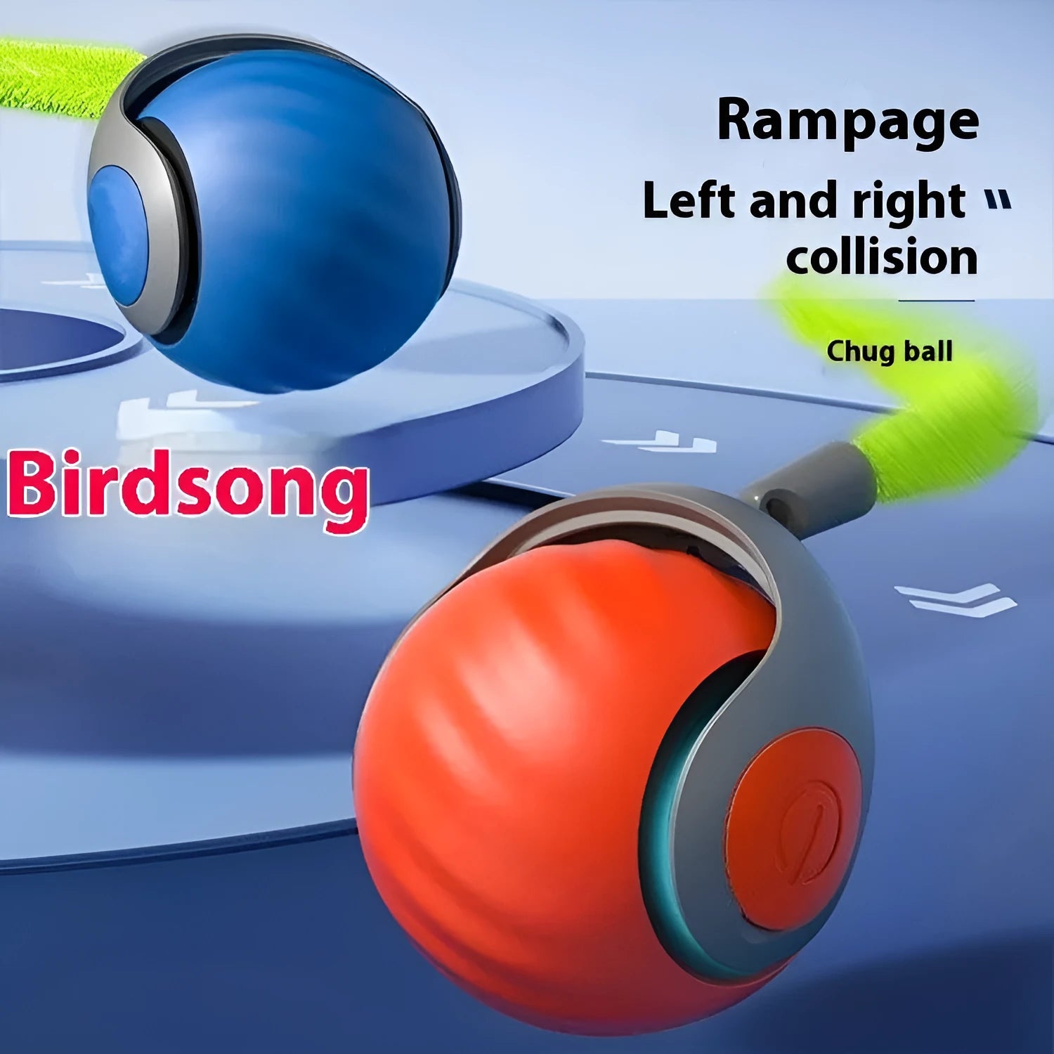 Pet toy ball made of ABS plastic in sky blue colour for cats and dogs interactive play