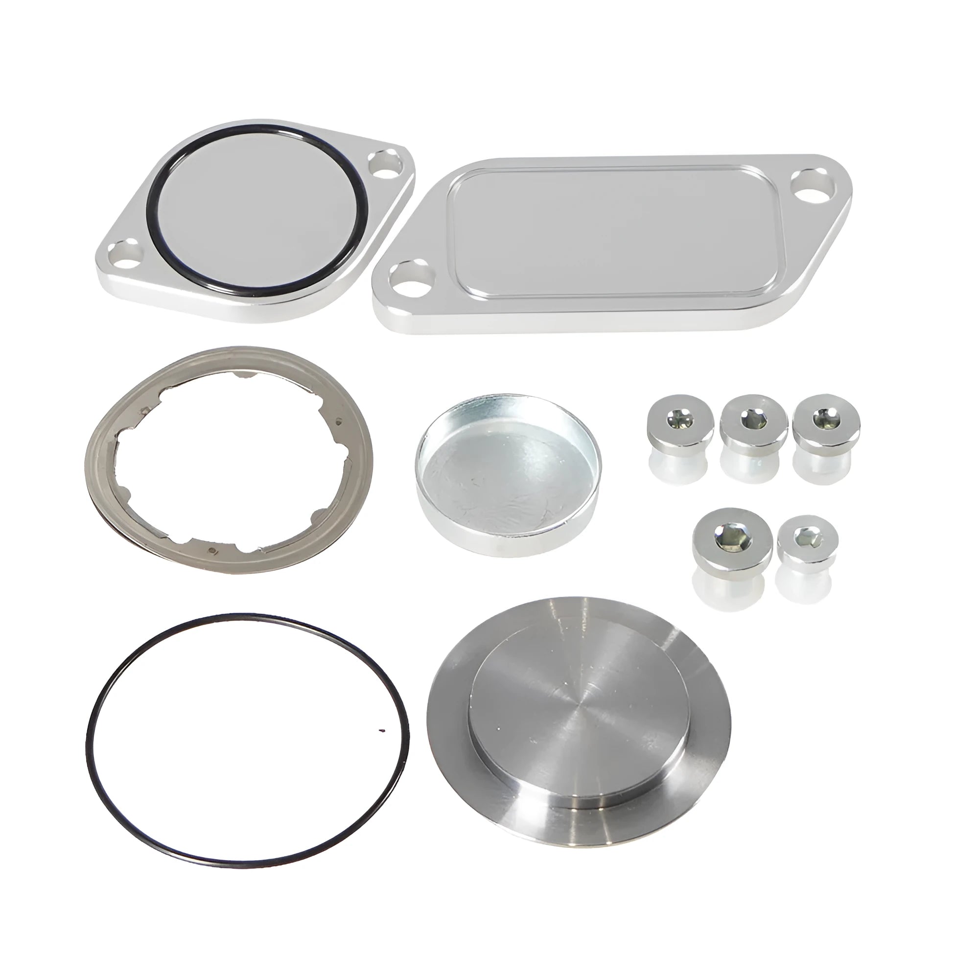 Silver aluminium alloy valve cover for automotive cooler exhaust gas recirculation system