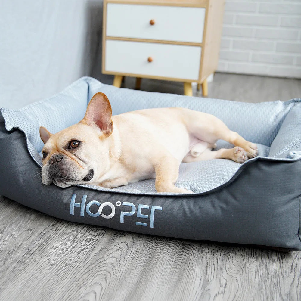 Soft dog bed in cave style with removable cover, available in three sizes S M L